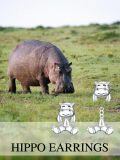 TOUPOP 925 Sterling Silver Stud Earrings Hippo Frog Cow Axolotl Elephant-0-4