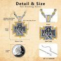 wholesale Gold and 925 Sterling Silver Metal Cross St. Michael Pendant Necklace for Men Religious s-0-4
