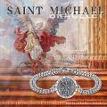 wholesale 925 Sterling Silver Angel of Saint Michael Protection Charm Bracelet w/Stone-0-4