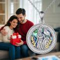 wholesale 925 Sterling Silver Athena Owl Shield Pendant Necklace for Women Greek Mythology -0-5