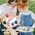wholesale 925 Sterling Silver Cubic Zirconia Artist Palette Paint Brush Necklace for Art Lovers-0-1