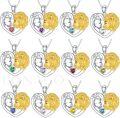 wholesale Silver Stone Lion Heart Necklace Lioness Lion Jewelry Gift for Women-0-4