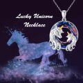 TOUPOP Sterling Silver Crystal Unicorn Pendant Necklace-0-2