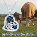 wholesale Sterling Silver Stone Cute Animal Pendant Necklace for Couples Sister Daughter Mother Birthday Gift-0-107