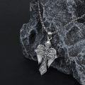 wholesale 925 Sterling Silver Celtic Cross Angel Wings Necklace Norse Viking  for Him Her-0-4