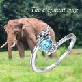 wholesale TOUPOP Elephant Ring 925 Sterling Silver Finger Rings For Women Wife Mom Daughter Jewelry Gift -0-1
