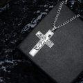 wholesale 925 Sterling Silver  Volleyball Bible Verse Cross Pendant Necklace for Women Sports Fans-0-2