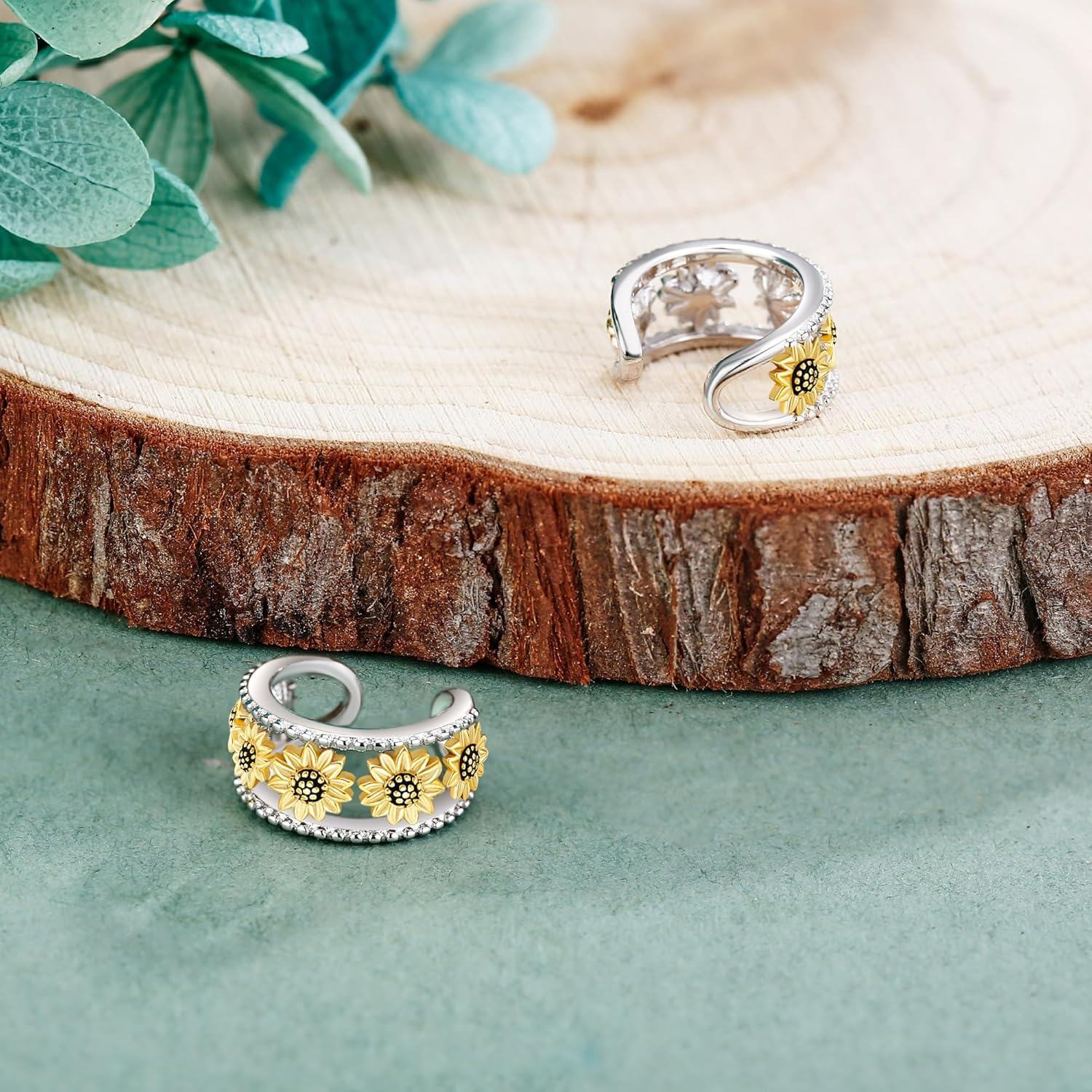 925 Sterling Silver Sunflower Filigree Open Hoop Earrings for Women and Men-0-1