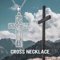 wholesale 925 Sterling Silver Cross Pendant with Cubic Zirconia and Tree Design - Family  for Women-0-4