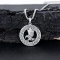 wholesale 925 Sterling Silver Eagle Celtic Knot Pendant Necklace-0-4