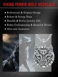 wholesale 925 Sterling Silver Wolf Head Pendant with Rune Design and Celtic Knots on 24 Chain Gift for Men Women Norse Viking Style Jewelry Necklaces -0-2