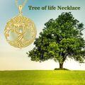 wholesale 14K Gold Sterling Silver Jade Tree of Life Necklace for Women-0-40
