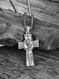 wholesale 925 Sterling Silver Dove Cross Necklace Confirmation Gifts for Women Men Catholic Christian Jewelry -0-1