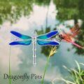 wholesale 925 Sterling Silver Blue & Green Enamel Dragonfly Brooch Pins for Women Girls Gifts Christmas Jewelry 2023-0-3