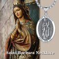 wholesale 925 Sterling Silver Saint Barbara Amulet Necklace Ancient Mythology  for Women -0-1
