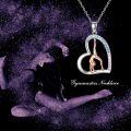 wholesale TOUPOP Gymnastics Necklace 925 Sterling Silver Gymnastic Necklace Flipping Gymnast Team Usa Gymnastics Fashion Jewelry Heart Pendant Necklace Sport Ballerina Gymnastics Jewelry -0-2