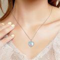 wholesale 925 Sterling Silver Heart-Shaped Pendant with Moonstone and Nordic Filigree Design - Sister Gift-0-1