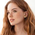 wholesale Gold 925 Sterling Silver Hypoallergenic St Patricks Day Love Clover Stud Earrings for Women and Girls-0-4
