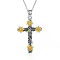 TOUPOP Sterling Silver Cross Jewelry Necklace Gift For Women-0-0
