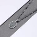 wholesale 925 Sterling Silver St Jude Thaddeus Oval Religious Catholic Pendant Necklace-0-1