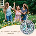 wholesale Sterling Silver Family Tree of Life Necklace for Mom Daughter Son Women Birthstone-0-2