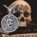 wholesale 925 Sterling Silver Memento Mori Skull Pendant Necklace for Men Gothic s-0-5