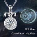 wholesale Sterling Silver Moissanite Zodiac Necklace Lab Created Diamond Gift-0-17