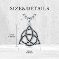 wholesale 925 Sterling Silver Celtic Knot Triquetra Pendant Necklace  Norse Viking  for Women Men-0-5