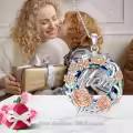 wholesale 925 Sterling Silver Mom Pendant with Rose Gold Flowers and Blue Crystal Birthstone Necklaces Wholesale for Women Girls Mothers Day Gift-0-1