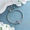 TOUPOP Sterling Silver Birthstone Cross Infinity Bracelet For Women-0-3