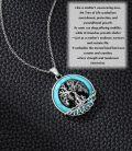 wholesale 925 Sterling Silver Natural Turquoise Gemstone Tree of Life Pendant Necklace - 18 Chain w/ 2 Extender-0-3