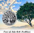 wholesale 925 Sterling Silver Oxidized Tree of Life Cremation Jewelry Keepsake Pendant Necklace for Ashes with Funnel and Fill Tool-0-4