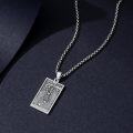 wholesale 925 Sterling Silver The Hanged Man Tarot Pendant Necklace for Men Women Gifts-0-4