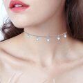 wholesale 925 Sterling Silver Moonstone Choker Necklace 4mm Gemstone Women's Elegant Jewelry Gift-0-2