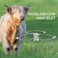 wholesale 925 Sterling Silver Highland Cow Charm Bracelet - Cute Animal Gift for Her-0-4