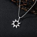 wholesale 925 Sterling Silver Sun Pendant Necklace with 24  Gift for Women Men-0-4