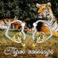 wholesale 925 Sterling Silver Gold Plated Tiger Head Animal Charm Hoop Earrings for Women Girls Minimalist  43mm Diameter-0-5