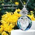 wholesale Sterling Silver Crystal Celtic Knot Heart Ashes Memorial Necklace for Women-0-30