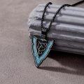 wholesale Arrowhead Necklace For Men 925 Sterling Silver Arrow Necklace Turquoise Valknut/eye Of Horus/celtic Knot Pendant Viking Jewelry Christmas Gifts For Men Women -0-2