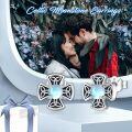 wholesale 925 Sterling Silver Opalite Celtic Cross Stud Earrings - Light Weight Viking Irish Jewelry for Women & Men-0-3