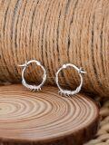 wholesale 925 Sterling Silver Deer Antler Hoop Earrings - Adorable  for Her-0-3