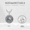 wholesale 925 Sterling Silver Memento Mori Skull Pendant-0-2