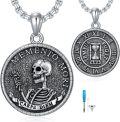 wholesale Sterling Silver Stone Memento Mori Necklace Stoic Virtues Amor Fati Unisex Gift-0-0