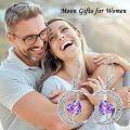 wholesale TOUPOP Moon And Star Earrings Amethyst February Birthstone Earrings Sterling Silver Celtic Moon Drop Dangle Earrings Jewelry Anniversary Birthday Christmas Gifts For Women Wife Mom Her -0-2