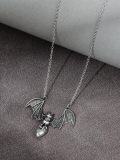 wholesale 925 Sterling Silver Gothic Bat Heart Pendant Necklace Halloween s for Women and Men-0-3