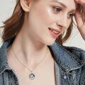 wholesale 925 Sterling Silver Whale Sun Pendant Necklace Abalone Shell Ocean Jewelry For Women-0-4