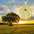 wholesale 14K Gold Sterling Silver Jade Tree of Life Necklace for Women-0-56