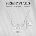 wholesale 925 Sterling Silver Lab-Grown Cubic Zirconia Bat Pendant Necklace for Women-0-4