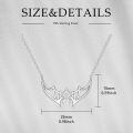 wholesale 925 Sterling Silver Lab-Grown Cubic Zirconia Bat Pendant Necklace for Women-0-4