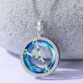wholesale 925 Sterling Silver Blue Crystal Star Constellation Pendant Necklaces for Women Astrology Gifts-0-2